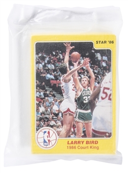 1986 Star Co. "Court King" Basketball Unopened Subset Bag - Including Michael Jordan Rookie Card!